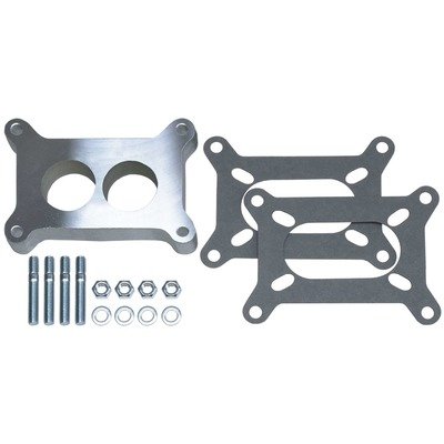 TRANS-DAPT CARBURETOR SPACER 1 in 2-Hole Holley 2-Barrel Aluminum Natural 2137