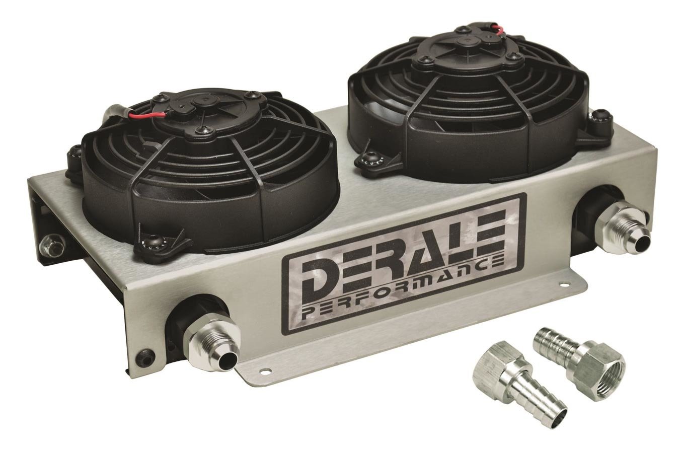 Derale Fluid Cooler and Fan 13 x 7.438 x 4.875 in Plate Type Fittings 15840