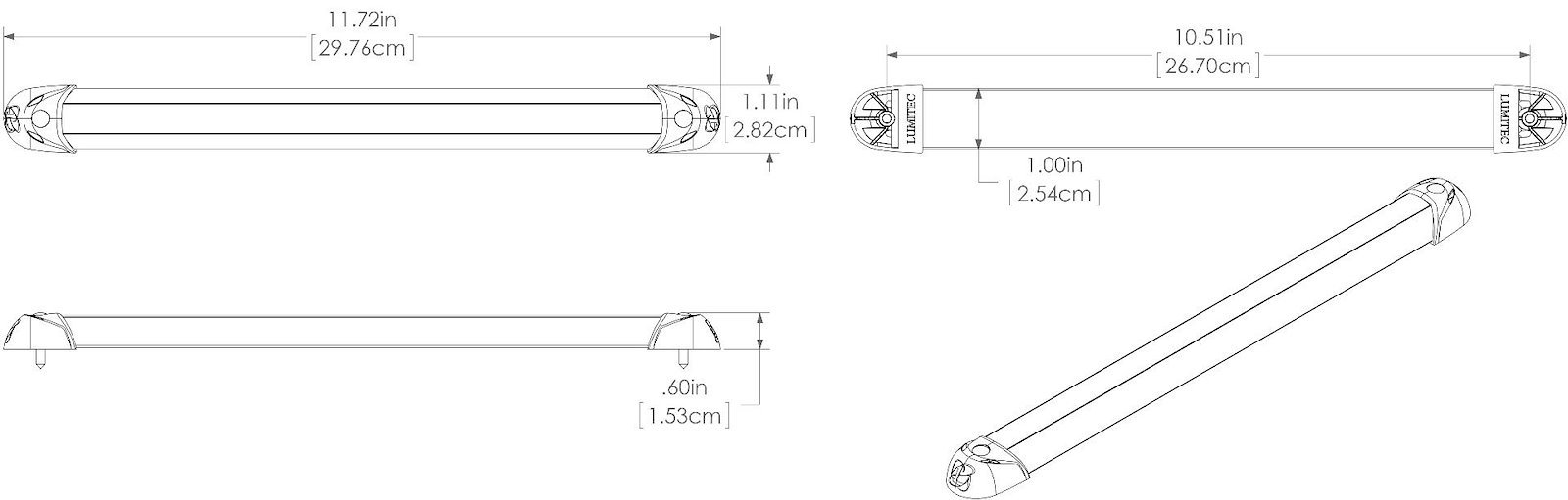 LUMITEC LIGHT RAIL2 12' BAR FULL COLOR RGBW 101283 - Image 2