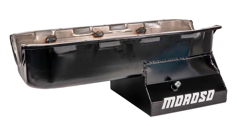 Moroso Engine Oil Pan Street/Strip Rear Sump 7 qt 8.25 in Deep Steel 20196